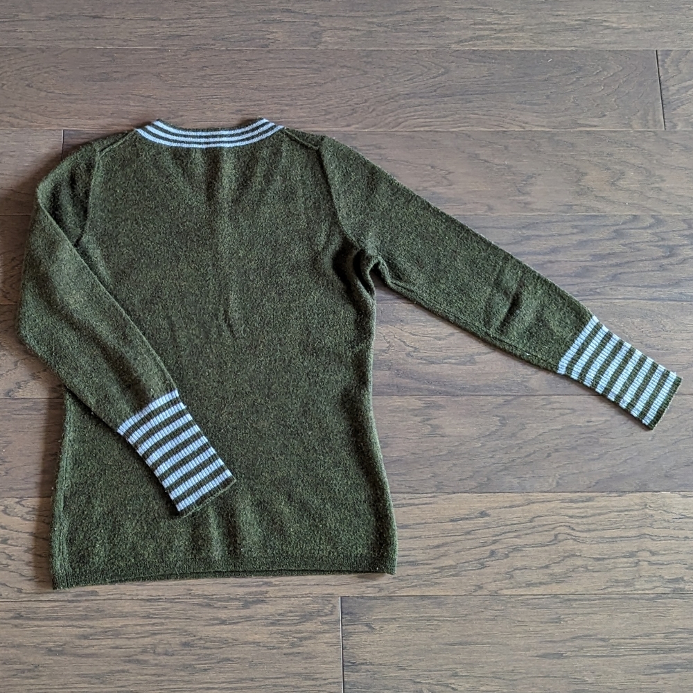 Smartwool Green/Blue 100% Merino Wool Sweater Size Small - Picture 4 of 6